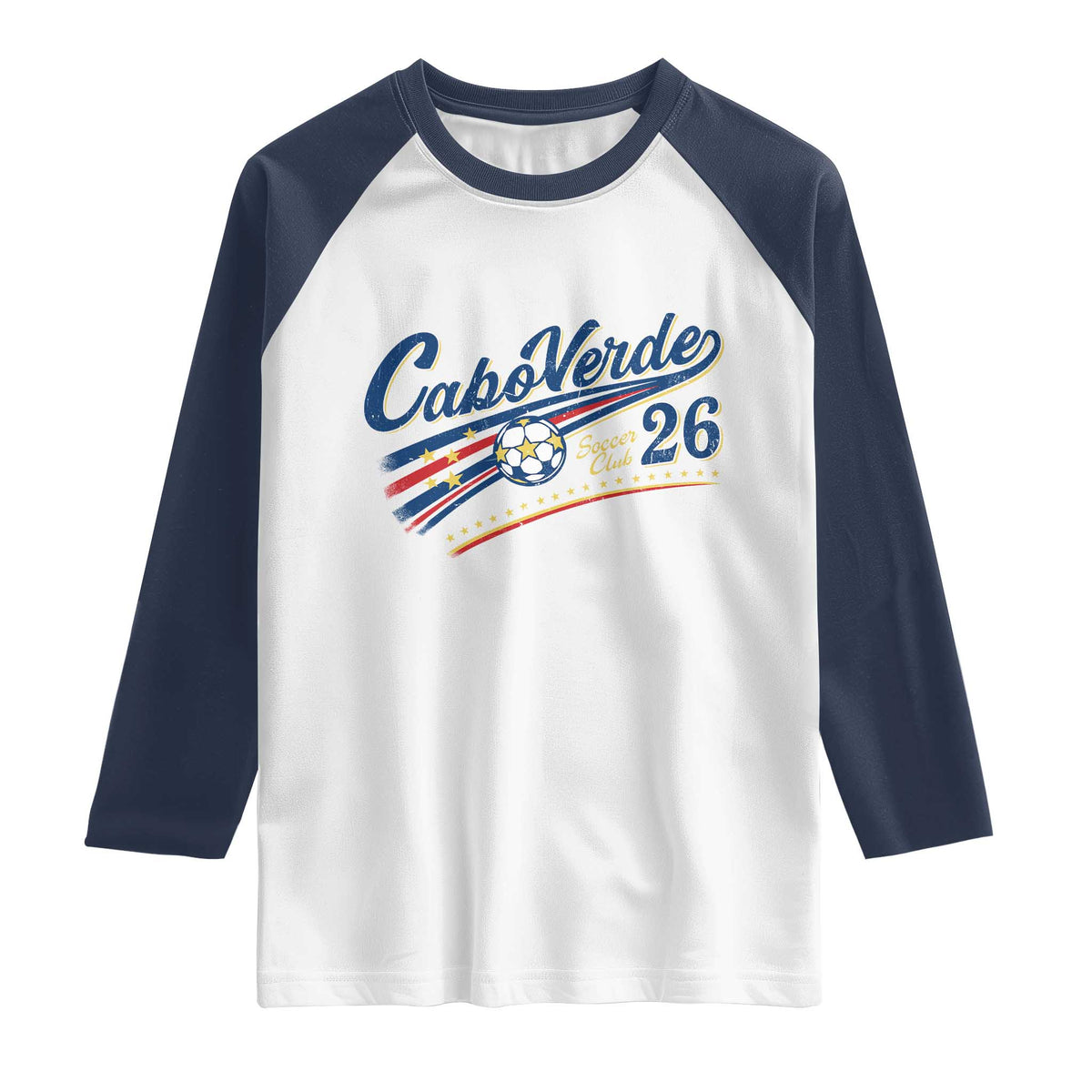 Cabo Verde Soccer Club 26 National Pride Raglan Shirt Cape Verde Football Fans Retro Sporty Est. 2026 TS02