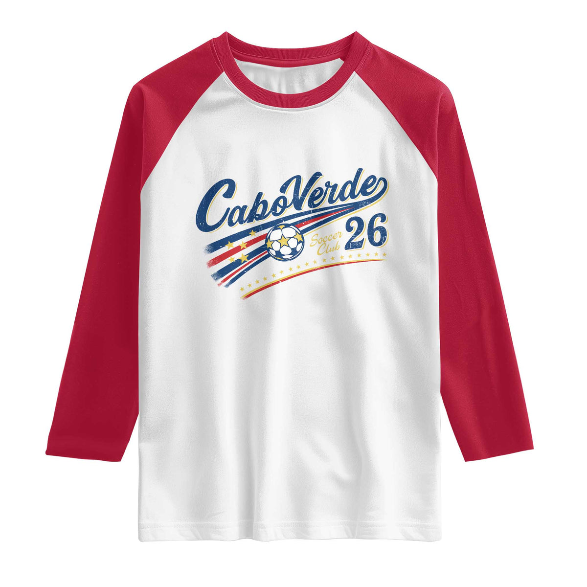 Cabo Verde Soccer Club 26 National Pride Raglan Shirt Cape Verde Football Fans Retro Sporty Est. 2026 TS02
