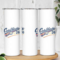 Cabo Verde Soccer Club 26 National Pride Skinny Tumbler Cape Verde Football Fans Retro Sporty Est. 2026