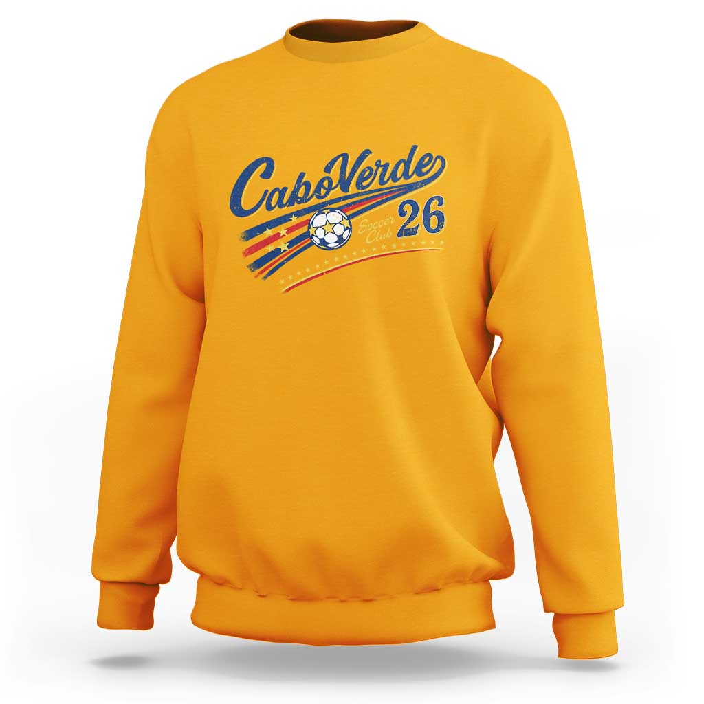 Cabo Verde Soccer Club 26 National Pride Sweatshirt Cape Verde Football Fans Retro Sporty Est. 2026