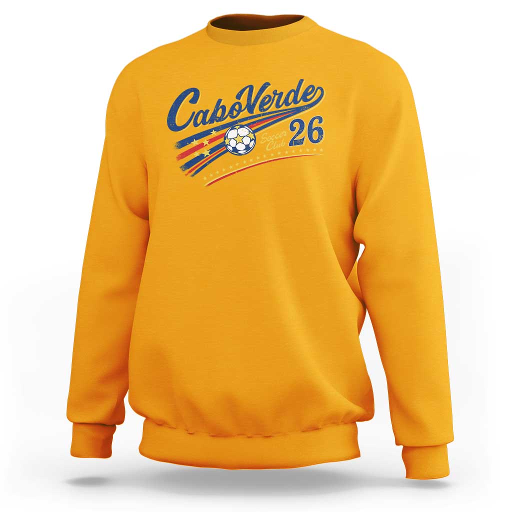 Cabo Verde Soccer Club 26 National Pride Sweatshirt Cape Verde Football Fans Retro Sporty Est. 2026 TS02