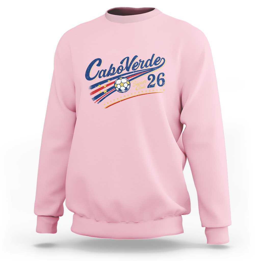 Cabo Verde Soccer Club 26 National Pride Sweatshirt Cape Verde Football Fans Retro Sporty Est. 2026