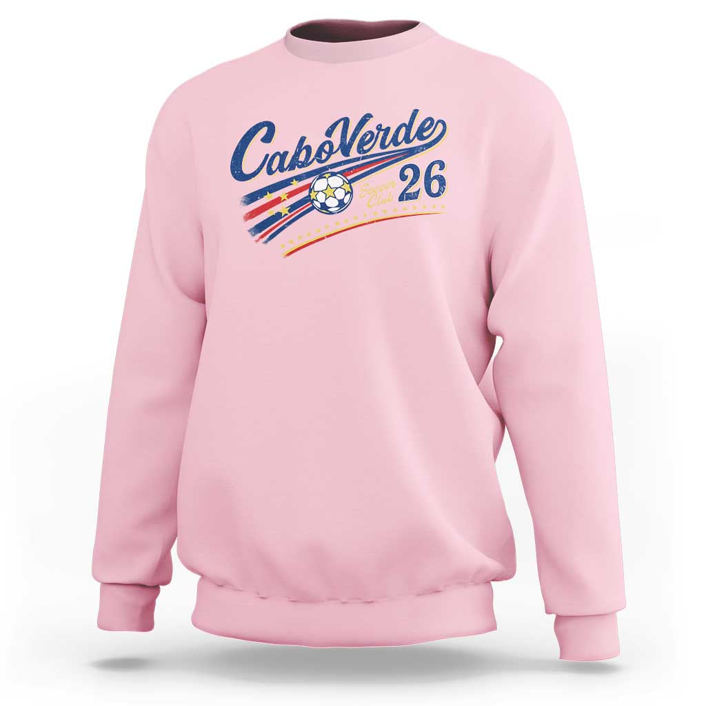 Cabo Verde Soccer Club 26 National Pride Sweatshirt Cape Verde Football Fans Retro Sporty Est. 2026 TS02