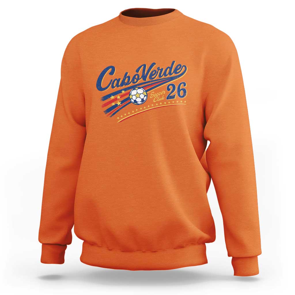 Cabo Verde Soccer Club 26 National Pride Sweatshirt Cape Verde Football Fans Retro Sporty Est. 2026