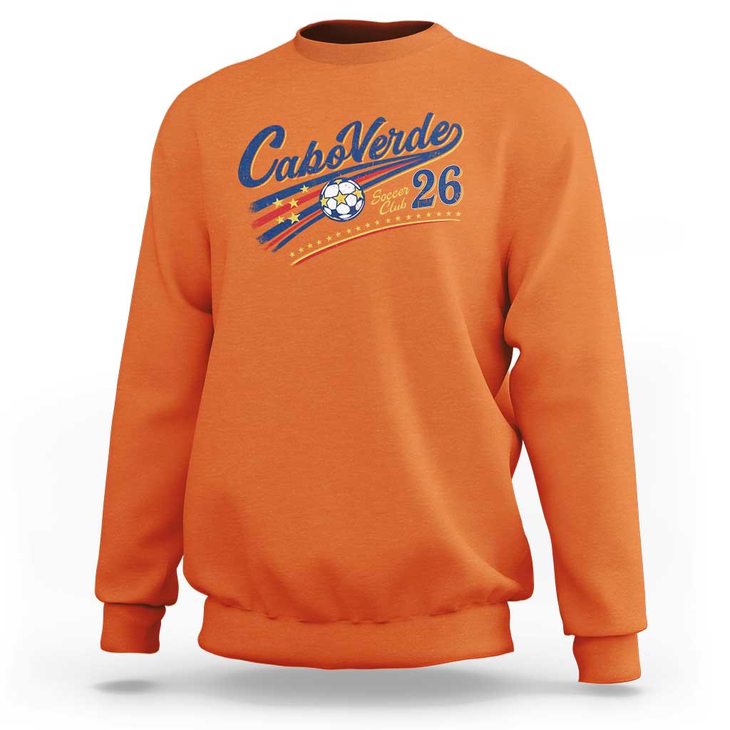 Cabo Verde Soccer Club 26 National Pride Sweatshirt Cape Verde Football Fans Retro Sporty Est. 2026 TS02