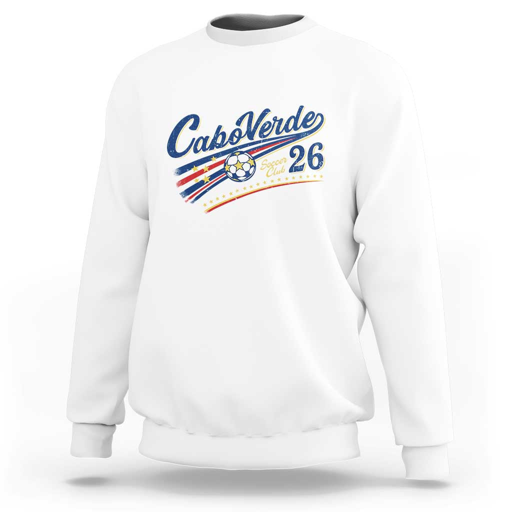 Cabo Verde Soccer Club 26 National Pride Sweatshirt Cape Verde Football Fans Retro Sporty Est. 2026