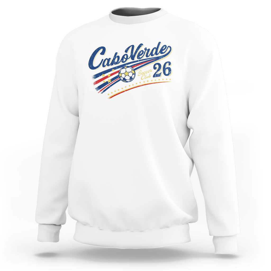 Cabo Verde Soccer Club 26 National Pride Sweatshirt Cape Verde Football Fans Retro Sporty Est. 2026 TS02