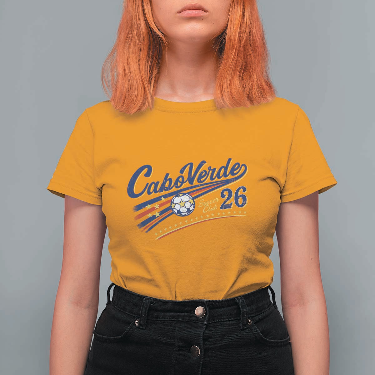 Cabo Verde Soccer Club 26 National Pride T Shirt For Women Cape Verde Football Fans Retro Sporty Est. 2026