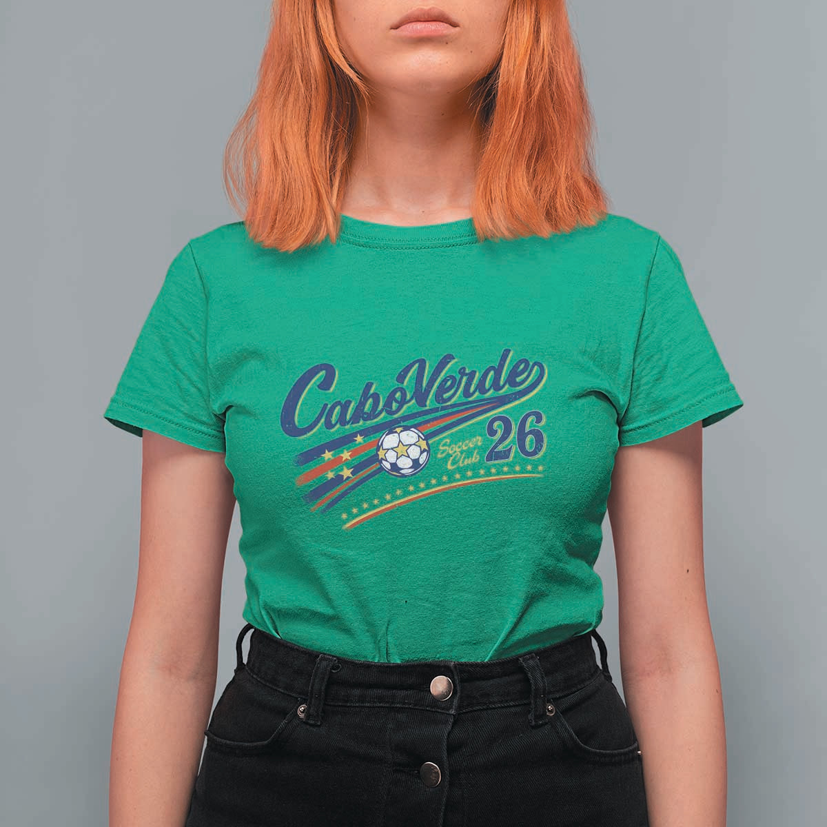 Cabo Verde Soccer Club 26 National Pride T Shirt For Women Cape Verde Football Fans Retro Sporty Est. 2026