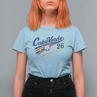Cabo Verde Soccer Club 26 National Pride T Shirt For Women Cape Verde Football Fans Retro Sporty Est. 2026 TS02