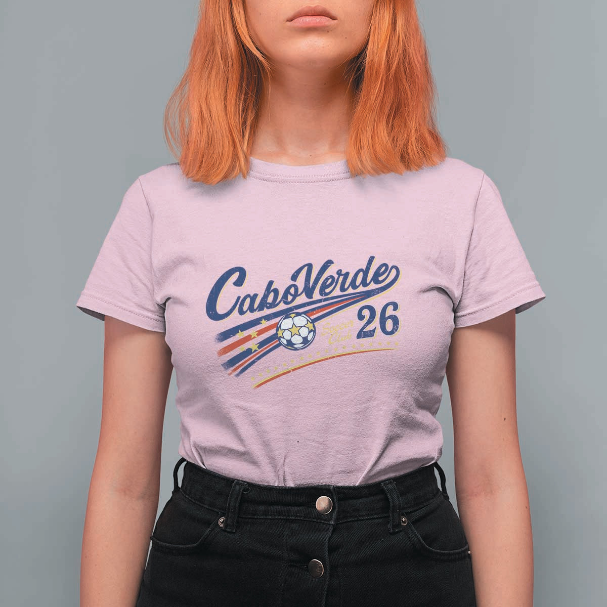 Cabo Verde Soccer Club 26 National Pride T Shirt For Women Cape Verde Football Fans Retro Sporty Est. 2026