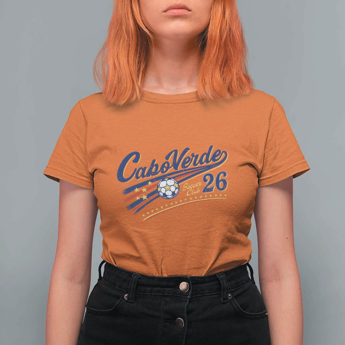 Cabo Verde Soccer Club 26 National Pride T Shirt For Women Cape Verde Football Fans Retro Sporty Est. 2026