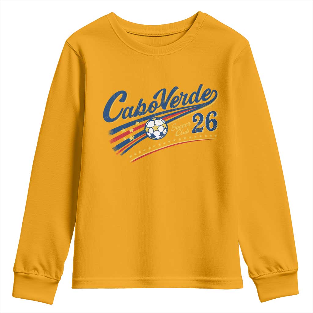Cabo Verde Soccer Club 26 National Pride Youth Sweatshirt Cape Verde Football Fans Retro Sporty Est. 2026 TS02