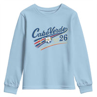 Cabo Verde Soccer Club 26 National Pride Youth Sweatshirt Cape Verde Football Fans Retro Sporty Est. 2026 TS02