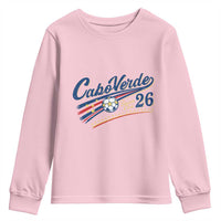 Cabo Verde Soccer Club 26 National Pride Youth Sweatshirt Cape Verde Football Fans Retro Sporty Est. 2026