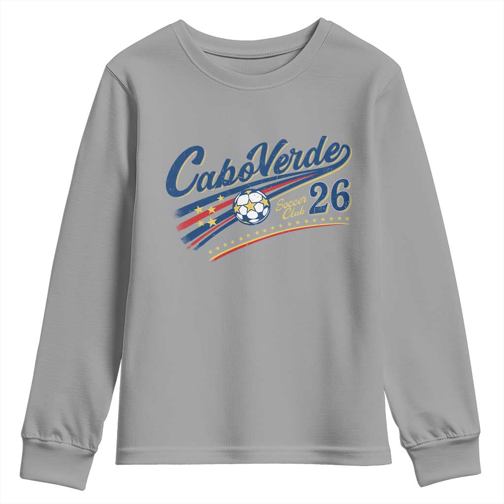 Cabo Verde Soccer Club 26 National Pride Youth Sweatshirt Cape Verde Football Fans Retro Sporty Est. 2026 TS02