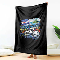 Cape Verde Soccer 2026 Island Flag Throw Blanket Cabo Verde Football Team Fans Tropical Pride Gift