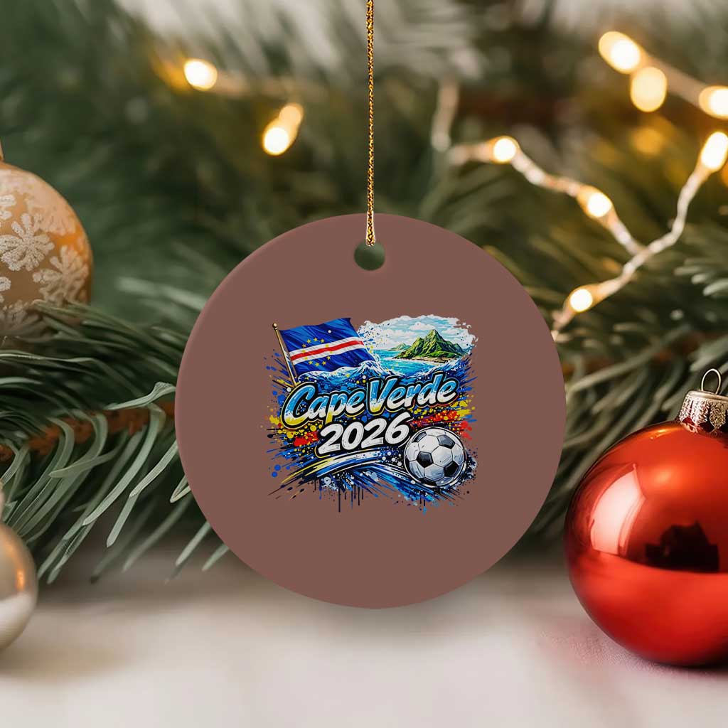 Cape Verde Soccer 2026 Island Flag Ceramic Ornament Cabo Verde Football Team Fans Tropical Pride Gift
