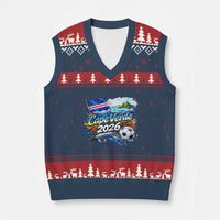 Cape Verde Soccer 2026 Island Flag V-Neck Knit Sweater Vest Cabo Verde Football Team Fans Tropical Pride Gift
