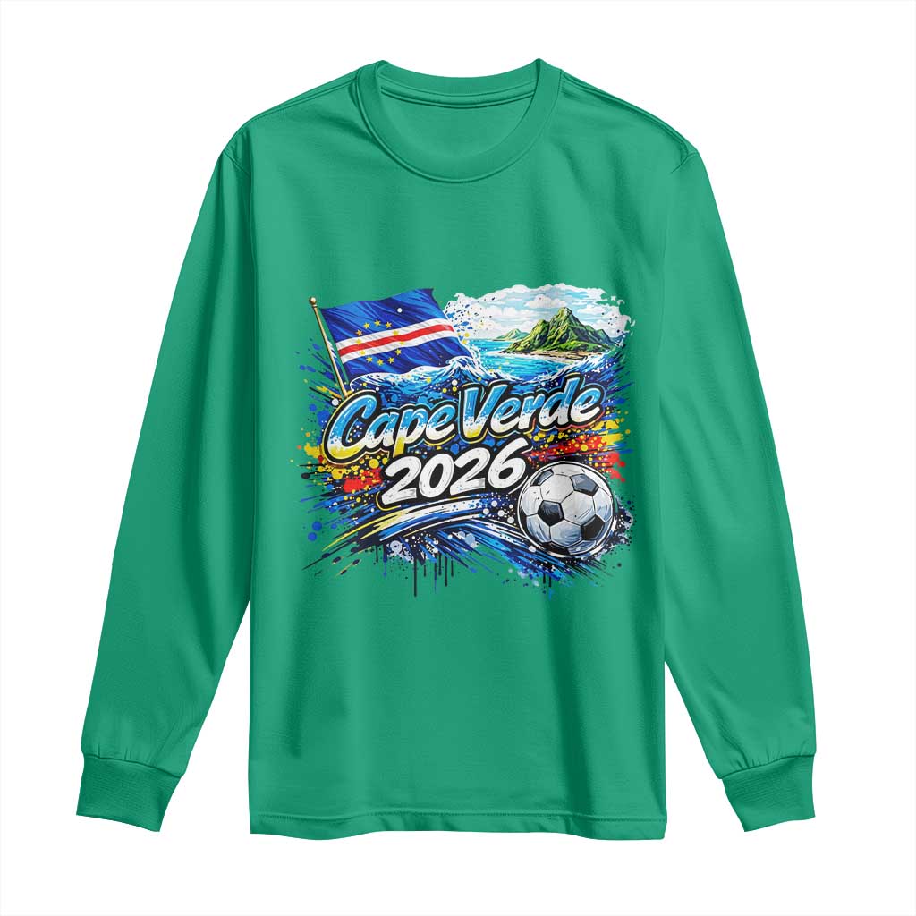 Cape Verde Soccer 2026 Island Flag Long Sleeve Shirt Cabo Verde Football Team Fans Tropical Pride Gift