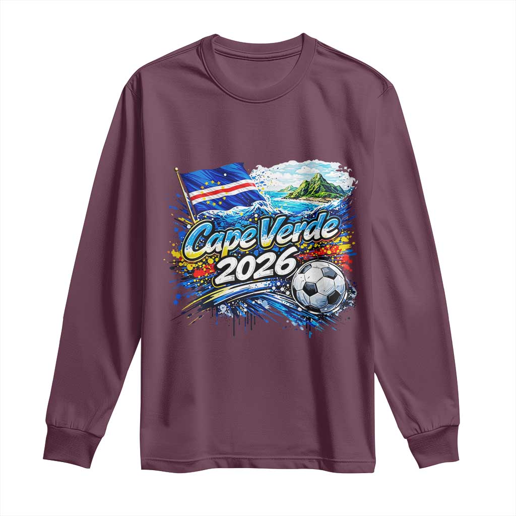 Cape Verde Soccer 2026 Island Flag Long Sleeve Shirt Cabo Verde Football Team Fans Tropical Pride Gift