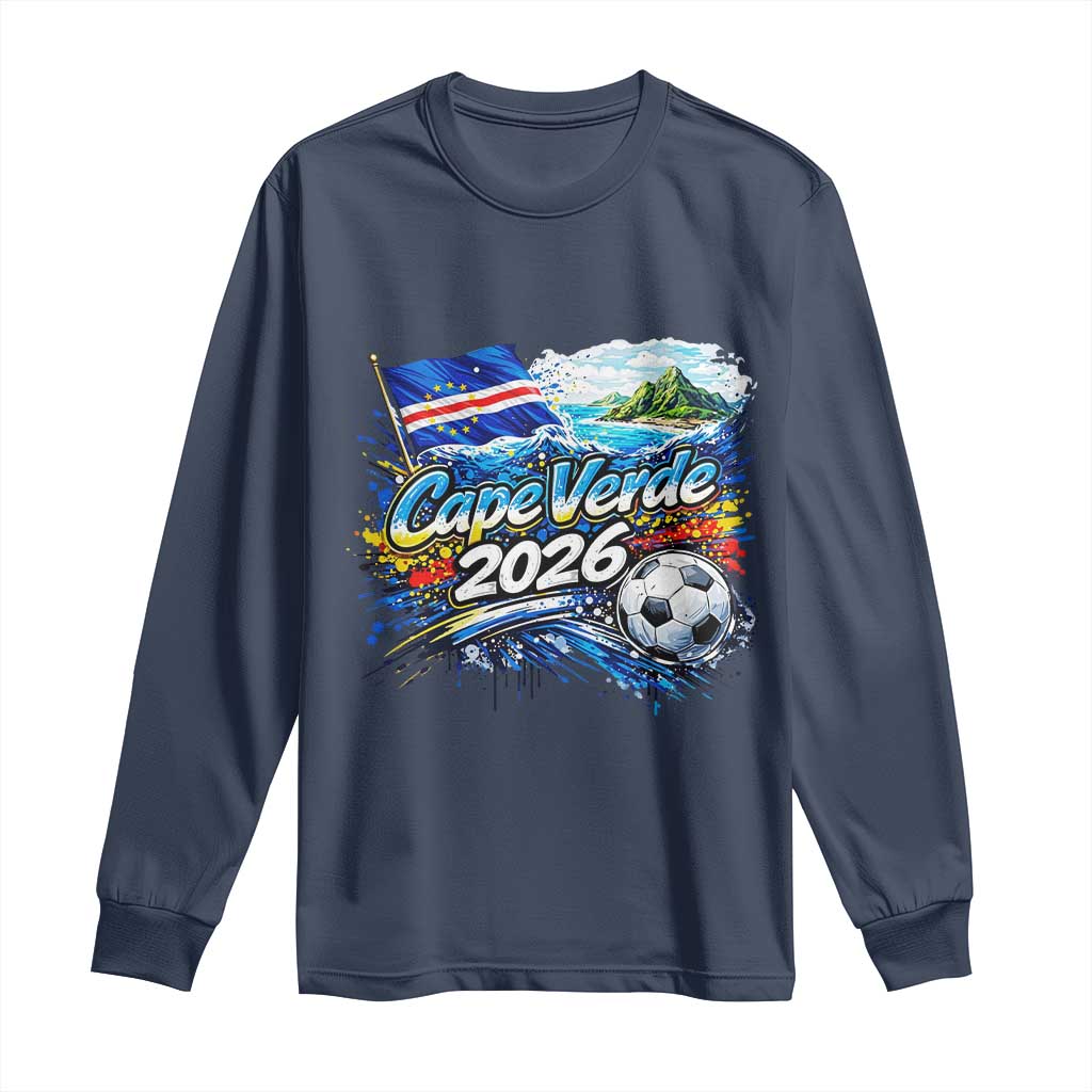Cape Verde Soccer 2026 Island Flag Long Sleeve Shirt Cabo Verde Football Team Fans Tropical Pride Gift