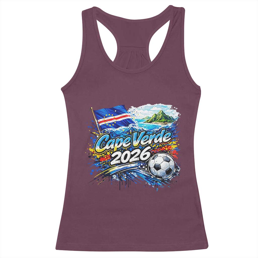 Cape Verde Soccer 2026 Island Flag Racerback Tank Top Cabo Verde Football Team Fans Tropical Pride Gift