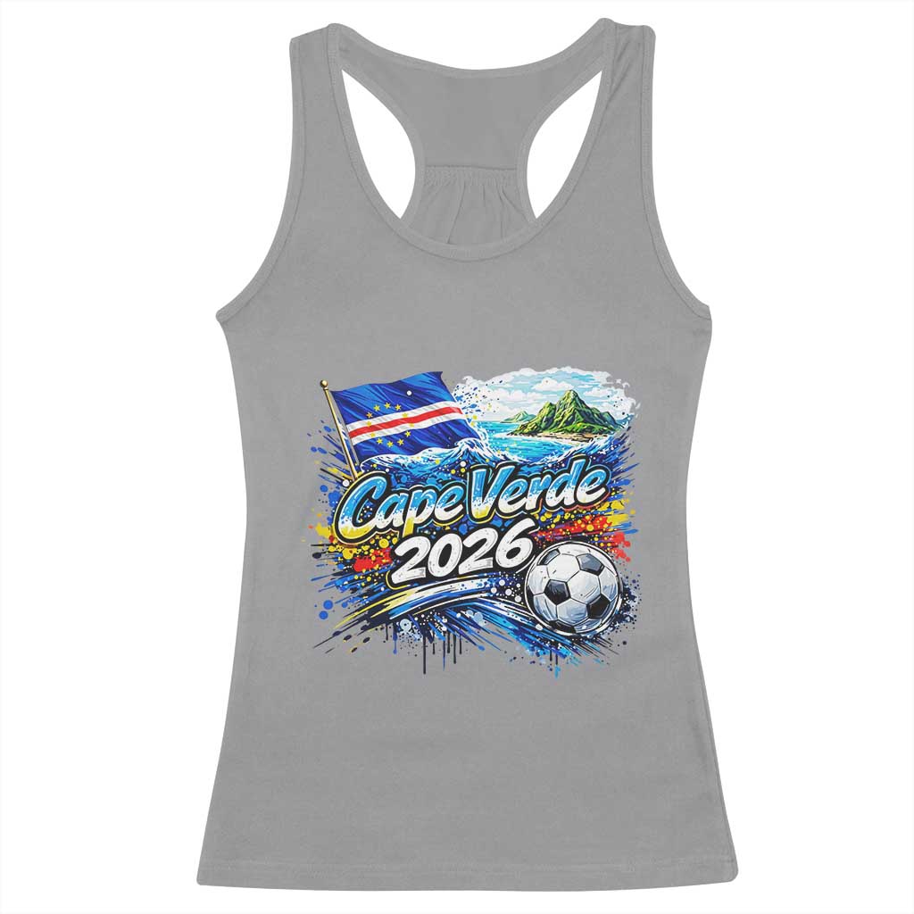 Cape Verde Soccer 2026 Island Flag Racerback Tank Top Cabo Verde Football Team Fans Tropical Pride Gift