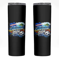 Cape Verde Soccer 2026 Island Flag Skinny Tumbler Cabo Verde Football Team Fans Tropical Pride Gift