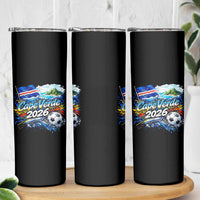 Cape Verde Soccer 2026 Island Flag Skinny Tumbler Cabo Verde Football Team Fans Tropical Pride Gift