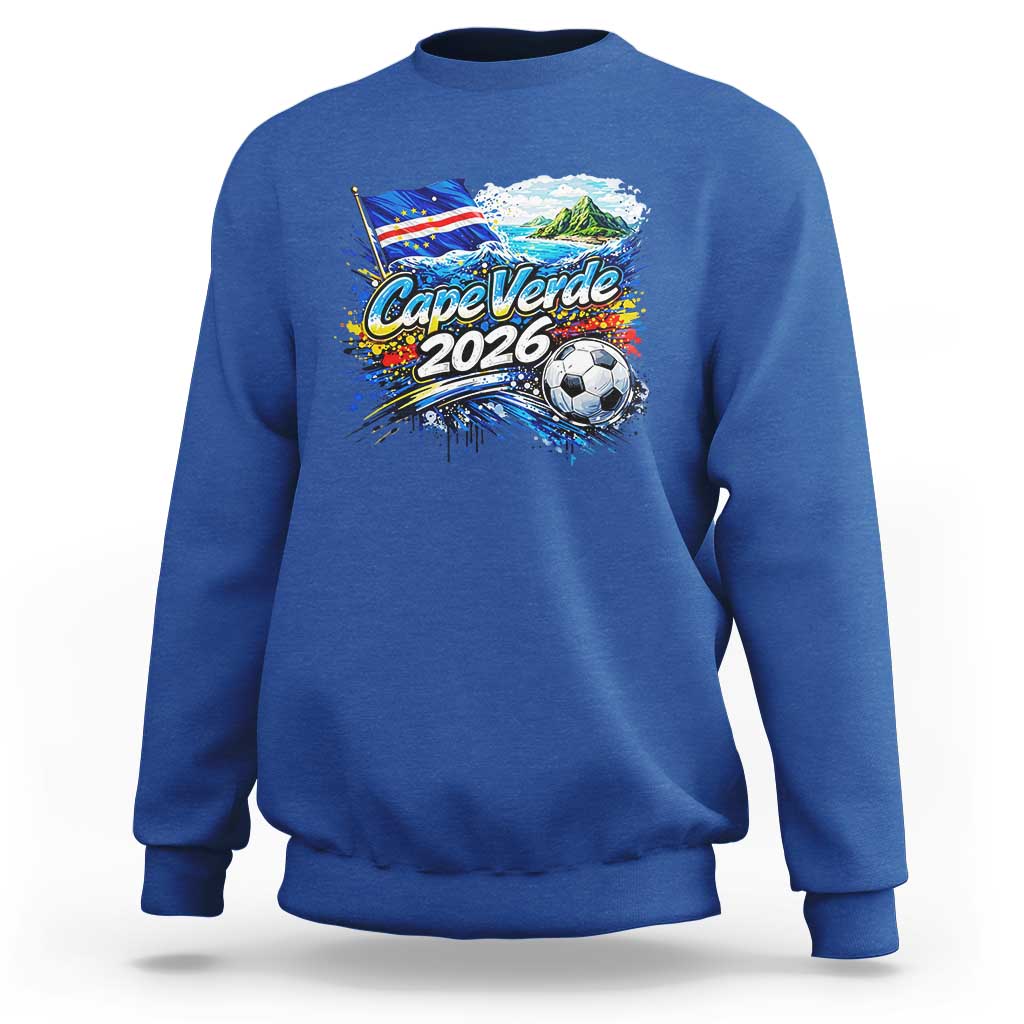 Cape Verde Soccer 2026 Island Flag Sweatshirt Cabo Verde Football Team Fans Tropical Pride Gift
