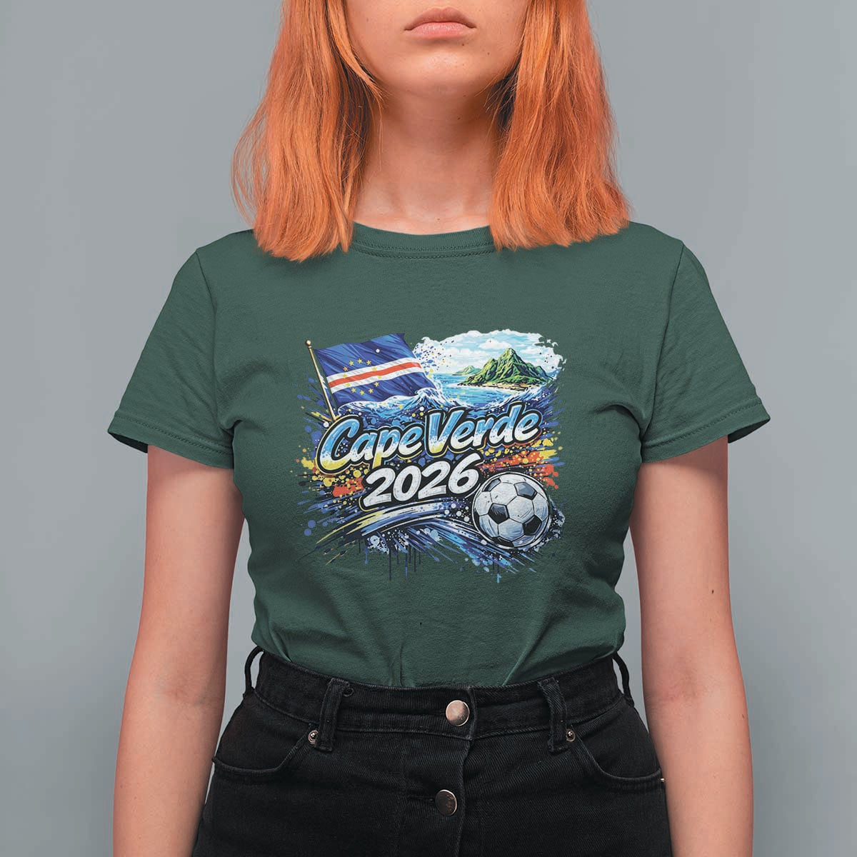 Cape Verde Soccer 2026 Island Flag T Shirt For Women Cabo Verde Football Team Fans Tropical Pride Gift