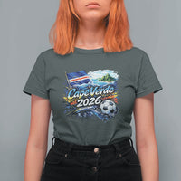 Cape Verde Soccer 2026 Island Flag T Shirt For Women Cabo Verde Football Team Fans Tropical Pride Gift