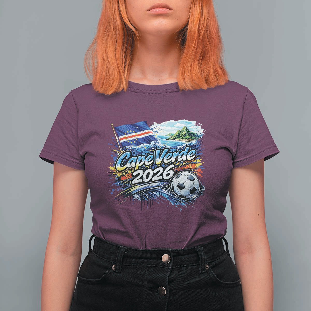 Cape Verde Soccer 2026 Island Flag T Shirt For Women Cabo Verde Football Team Fans Tropical Pride Gift