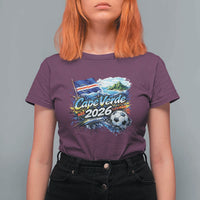 Cape Verde Soccer 2026 Island Flag T Shirt For Women Cabo Verde Football Team Fans Tropical Pride Gift