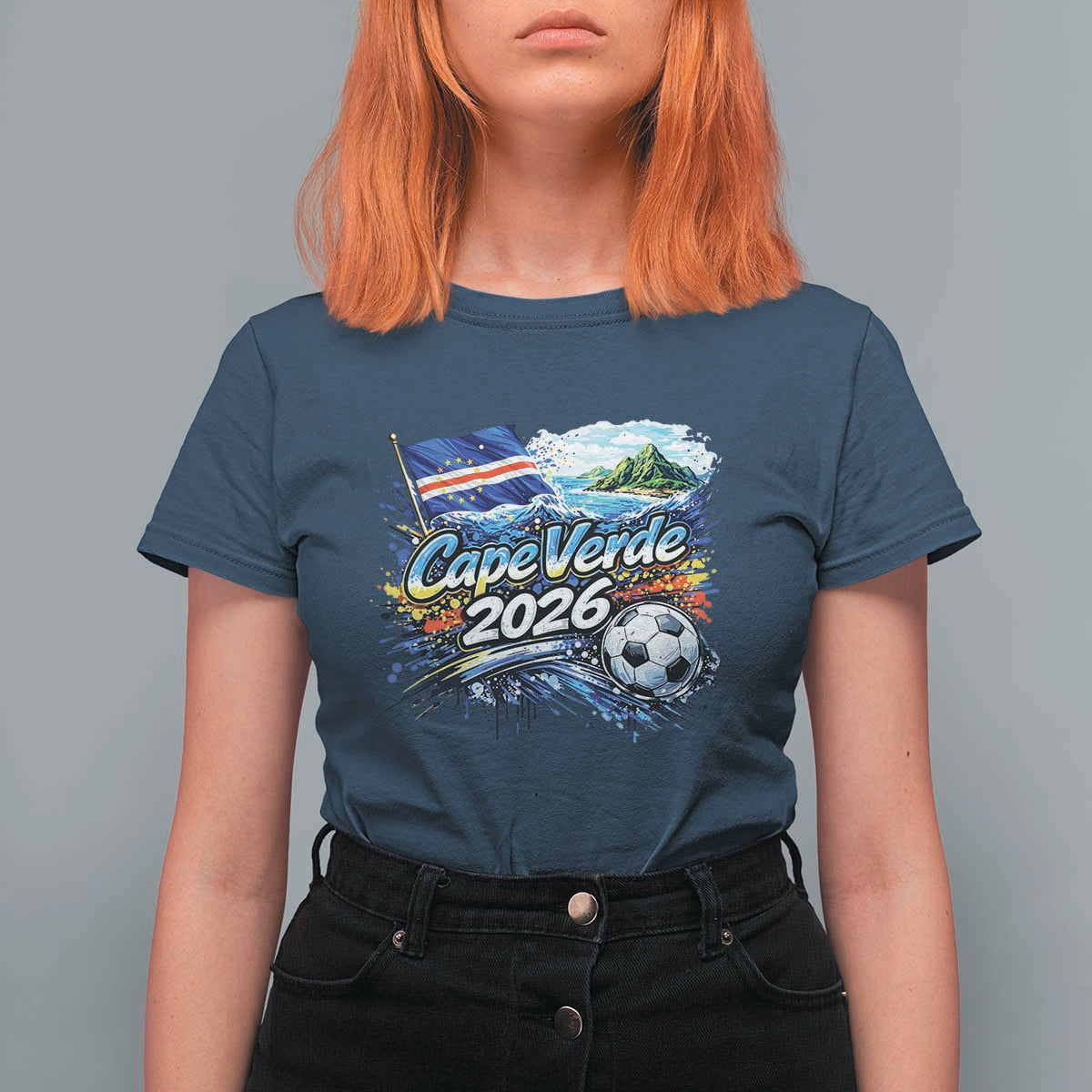 Cape Verde Soccer 2026 Island Flag T Shirt For Women Cabo Verde Football Team Fans Tropical Pride Gift