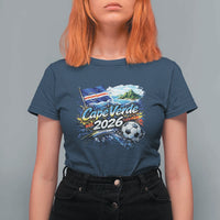 Cape Verde Soccer 2026 Island Flag T Shirt For Women Cabo Verde Football Team Fans Tropical Pride Gift