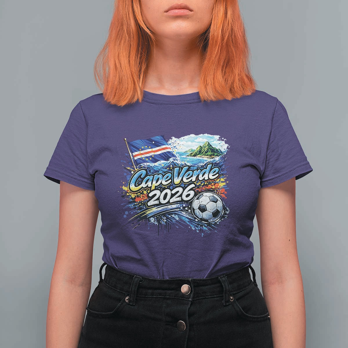 Cape Verde Soccer 2026 Island Flag T Shirt For Women Cabo Verde Football Team Fans Tropical Pride Gift