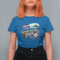 Cape Verde Soccer 2026 Island Flag T Shirt For Women Cabo Verde Football Team Fans Tropical Pride Gift
