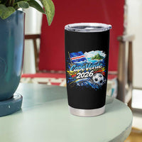 Cape Verde Soccer 2026 Island Flag Tumbler Cup Cabo Verde Football Team Fans Tropical Pride Gift