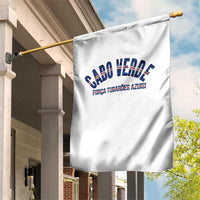 Forca Tubaroes Azuis Cabo Verde National Pride Garden Flag Cape Verde Football Fans Blue Sharks Heritage
