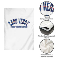 Forca Tubaroes Azuis Cabo Verde National Pride Garden Flag Cape Verde Football Fans Blue Sharks Heritage
