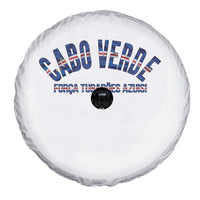 Forca Tubaroes Azuis Cabo Verde National Pride Spare Tire Cover Cape Verde Football Fans Blue Sharks Heritage