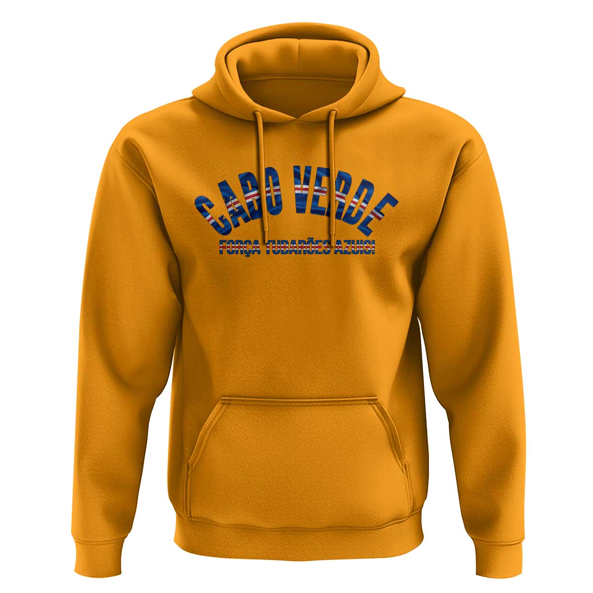 Forca Tubaroes Azuis Cabo Verde National Pride Hoodie Cape Verde Football Fans Blue Sharks Heritage