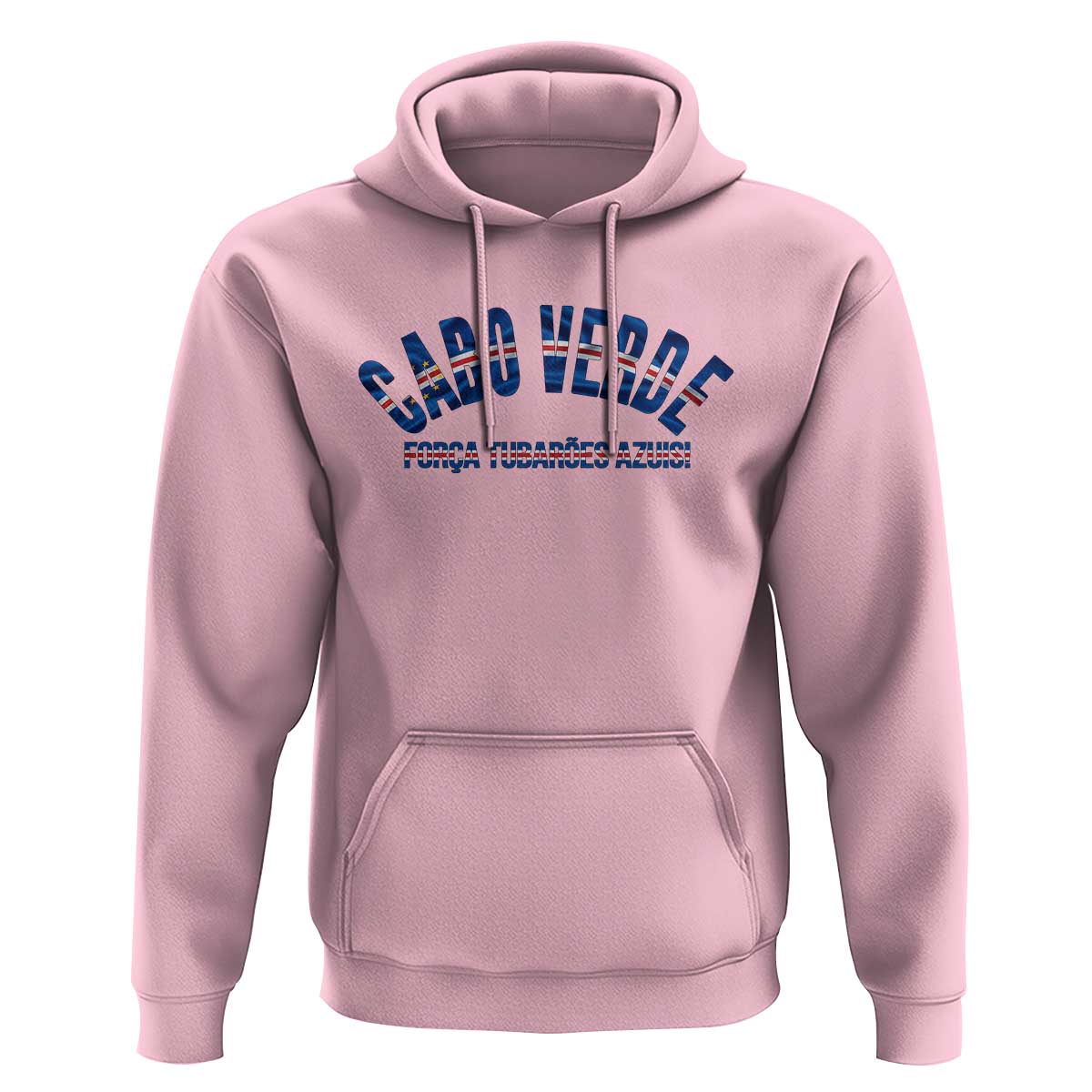 Forca Tubaroes Azuis Cabo Verde National Pride Hoodie Cape Verde Football Fans Blue Sharks Heritage
