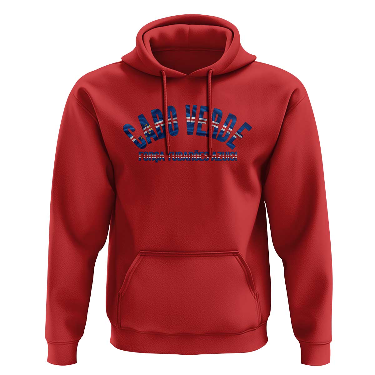 Forca Tubaroes Azuis Cabo Verde National Pride Hoodie Cape Verde Football Fans Blue Sharks Heritage