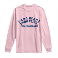 Forca Tubaroes Azuis Cabo Verde National Pride Long Sleeve Shirt Cape Verde Football Fans Blue Sharks Heritage