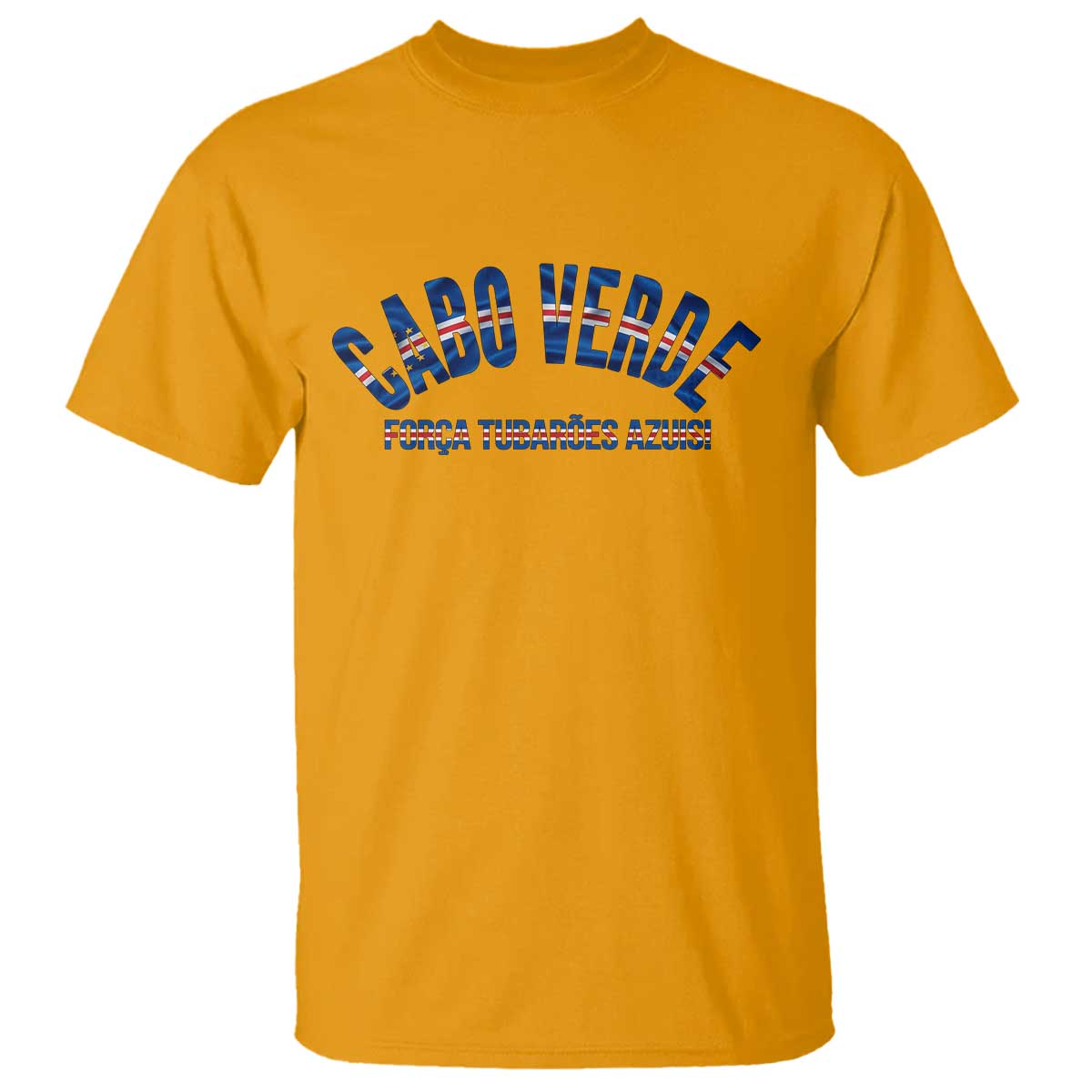 Forca Tubaroes Azuis Cabo Verde National Pride T Shirt Cape Verde Football Fans Blue Sharks Heritage