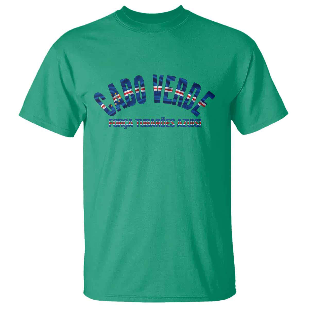 Forca Tubaroes Azuis Cabo Verde National Pride T Shirt Cape Verde Football Fans Blue Sharks Heritage