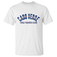 Forca Tubaroes Azuis Cabo Verde National Pride T Shirt Cape Verde Football Fans Blue Sharks Heritage